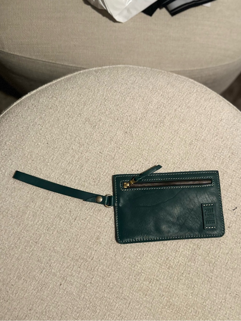 😍New! Portland Leather Deep Green Clutch/Wristlet/Makeup/Anything Bag!